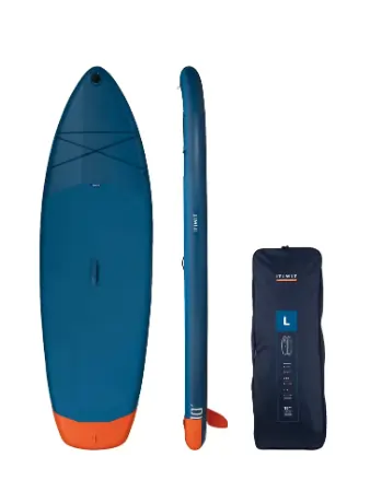 Bild von blauem SUP - Board - ITIWIT SUP-Board Stand up Paddle aufblasbar 10' Grösse L - blau